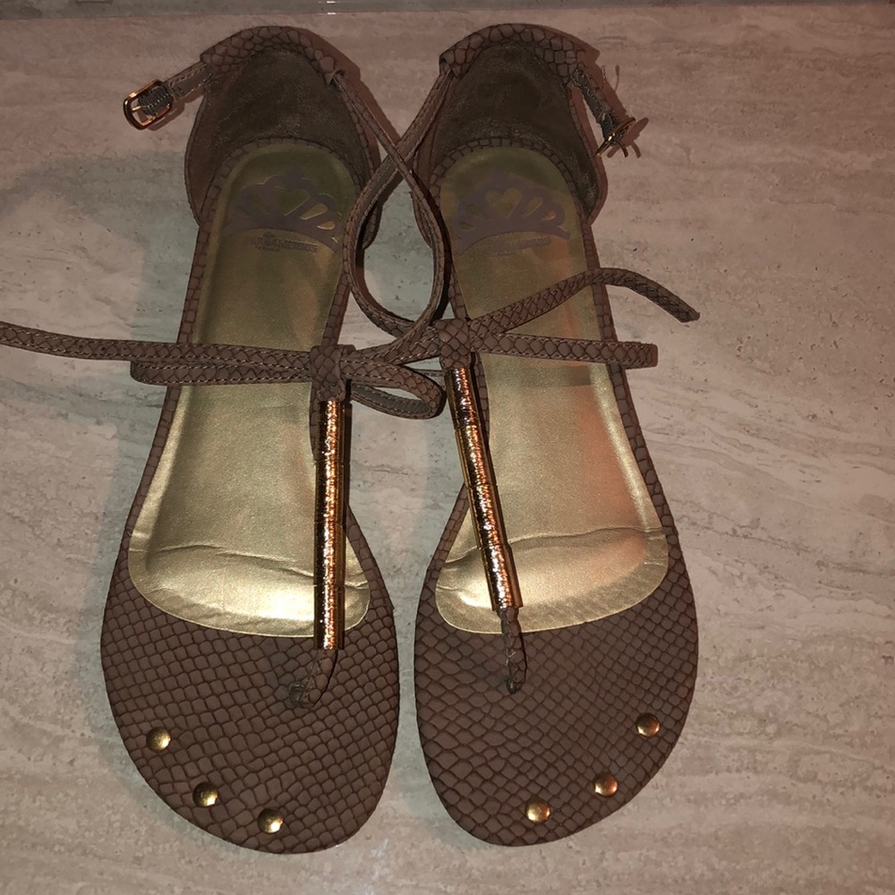 Fergalicious snake embossed sandals